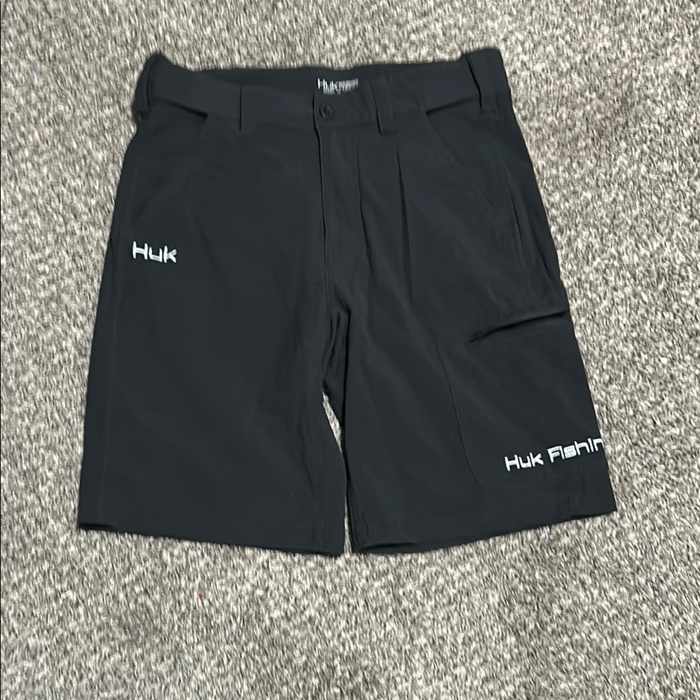 Huk Men's Black Fishing Shorts